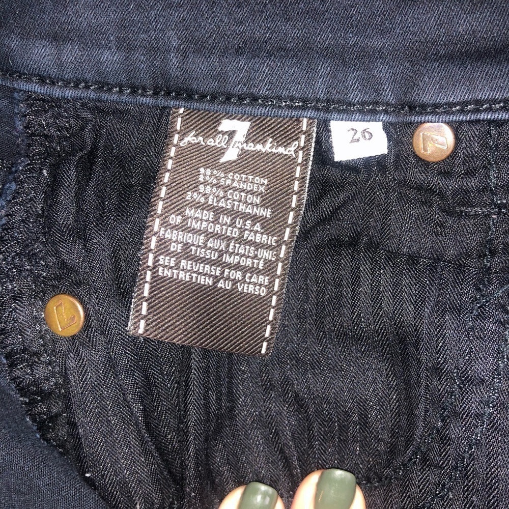 7 For All Mankind Womens Black The Skinny Jeans - Picture 4 of 6